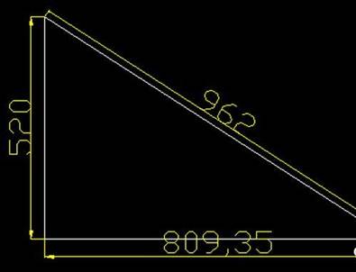 如何用CAD畫圖測(cè)算三角形的邊長