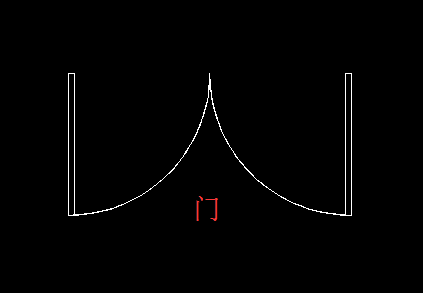 CAD怎么繪制雙扇門的平面圖