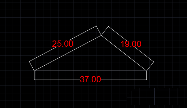 已知邊長(zhǎng)的三角形怎么通過CAD畫出來