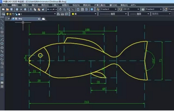 怎么用CAD畫魚？