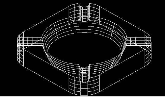 中望CAD煙灰缸畫(huà)法