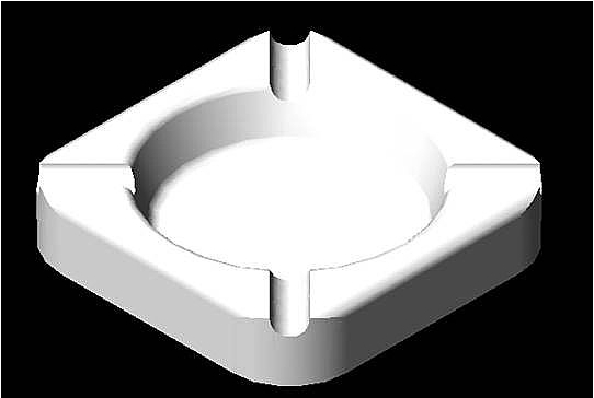 中望CAD煙灰缸畫(huà)法