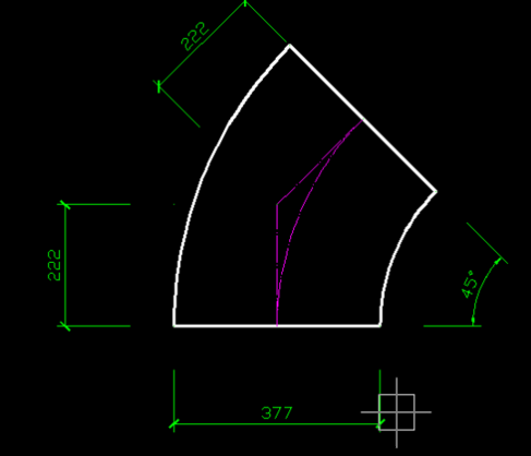 CAD如何根據(jù)規(guī)定度數(shù)繪制彎頭？