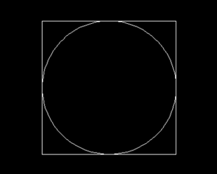 CAD如何在正方形里繪制內(nèi)切圓？